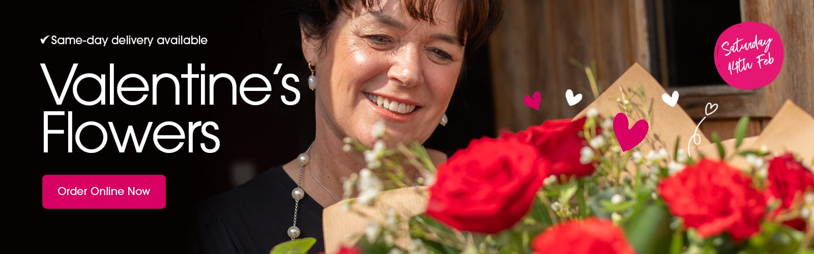 Seasonal bouquets from Arabesque in Maidstone offering same-day delivery